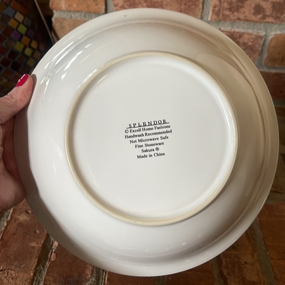 Sakura Spendor Burgundy Side Vegetable Serving Bowl - Picture 4 of 5